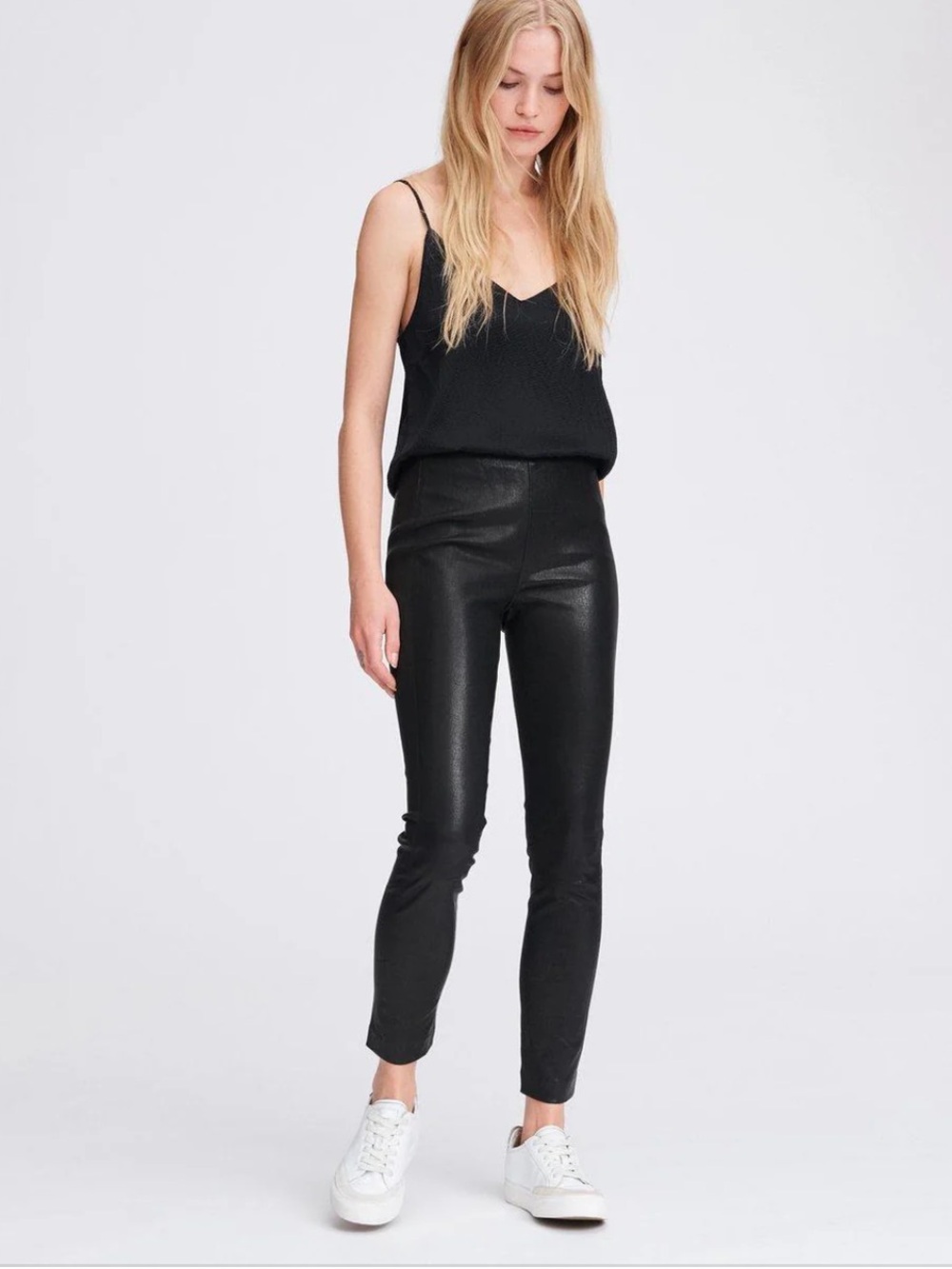 Rag & Bone Black Leather Simone Pants